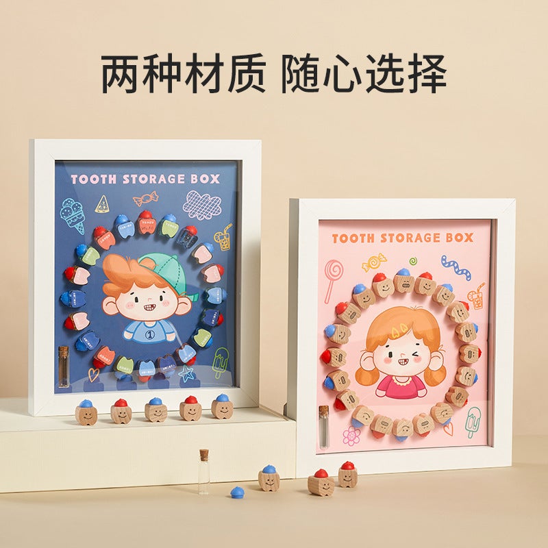 Baby Teeth Storage Box Children'S Teeth Memorial Box Boys And Girls Save Baby Clothes Drop Teeth Change Collection Production Po Frame - Image 3